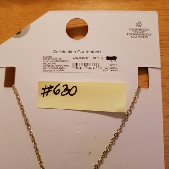 #630Z NEW Time & Tru “Gold” & Grey Agate Necklac - Picture 6 of 8